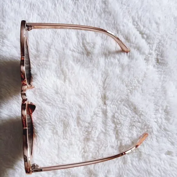 Addison Gold Heart-Shaped Sunglasses - Picture 5 of 13